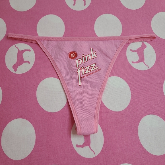 PINK Victoria's Secret Other - Rare VTG VS PINK Graphic Cotton Low Rise V-string Thong Panty Size Sm